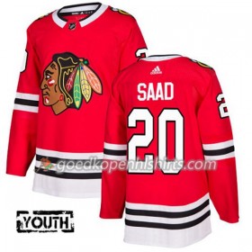 Chicago Blackhawks Brandon Saad 20 Adidas 2017-2018 Rood Authentic Shirt - Kinderen